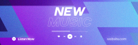Bright New Music Announcement Twitter Header Design