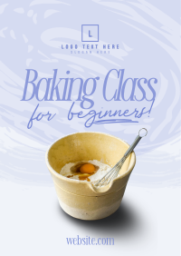 Beginner Baking Class Poster Design