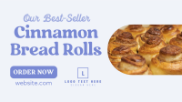 Best-seller Cinnamon Rolls Facebook Event Cover Design