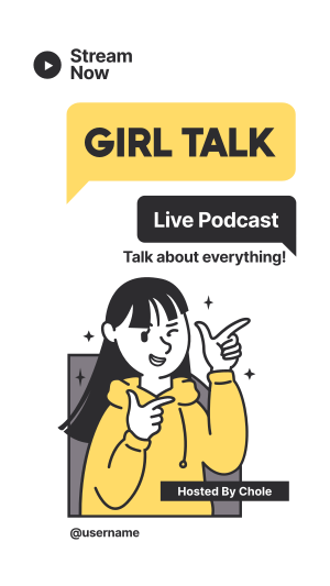 Girl Talk Podcast Instagram story Image Preview