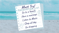 Beach Relaxation List Facebook event cover Image Preview