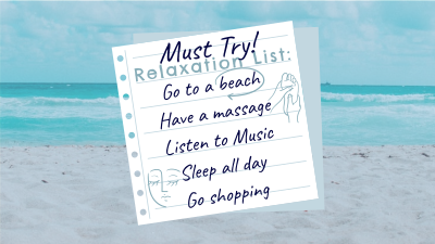 Beach Relaxation List Facebook event cover Image Preview