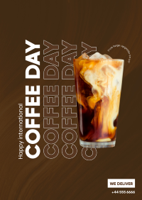 Ice Coffee Day Flyer Design