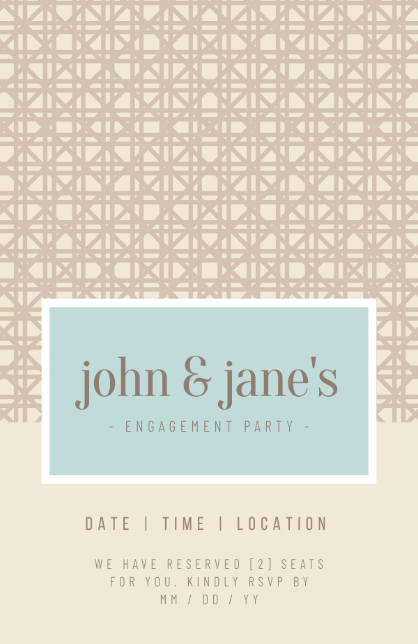 Rattan Weave Invitation Design Image Preview