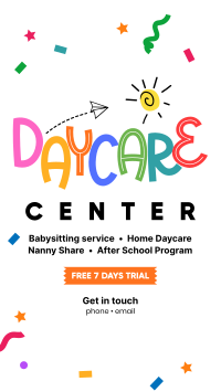 Cute Daycare Facebook Story Design