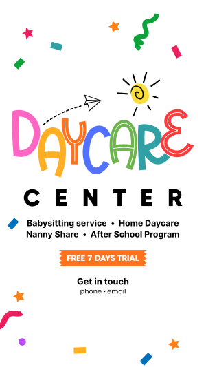 Cute Daycare Facebook story Image Preview