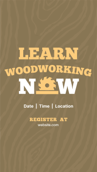 Woodworking Course Facebook story Image Preview