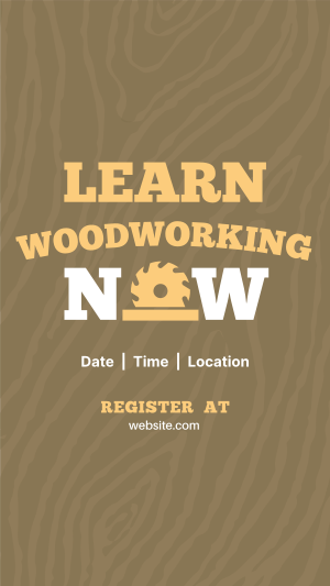 Woodworking Course Facebook story Image Preview