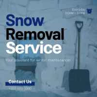 Snow Removal Assistant Instagram Post Design