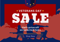 Remembering Veterans Sale Postcard Design