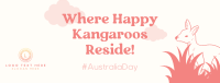 Fun Kangaroo Australia Day Facebook Cover Design