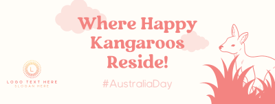 Fun Kangaroo Australia Day Facebook cover Image Preview
