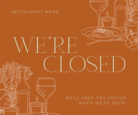 Luxurious Closed Restaurant Facebook post Image Preview