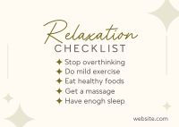 Healthy Checklist Postcard Design