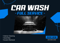 Carwash Full Service Postcard Design