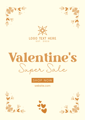 Valentines Day Super Sale Poster Image Preview