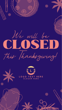 We're Closed this Thanksgiving Instagram Reel Image Preview