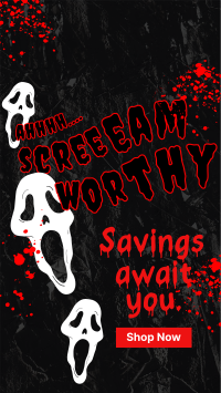 Scream Worthy Discount TikTok Video Design