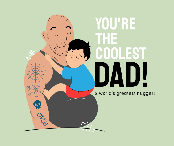 Coolest Dad Facebook Post Design Image Preview