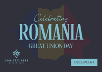 Romanian Celebration Postcard Design