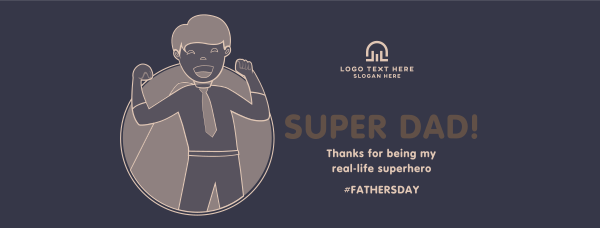 Super Dad Facebook Cover Design Image Preview