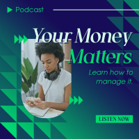 Financial Management Podcast Instagram Post Design