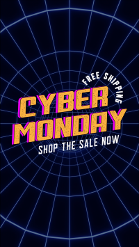 Vaporwave Cyber Monday TikTok Video Image Preview