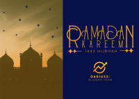 Unique Minimalist Ramadan Postcard Design