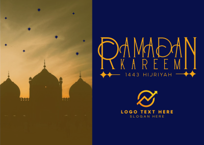 Unique Minimalist Ramadan Postcard Image Preview