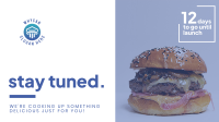 Exciting Burger Launch Facebook Event Cover Design