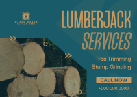 Expert Lumberjack Services Postcard Image Preview