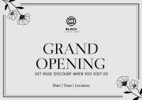 Grand Opening Elegant Floral Postcard Image Preview