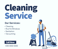 Professional Cleaner Services Facebook Post Design