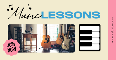 Music Lessons Facebook ad Image Preview