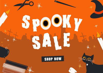 Super Spooky Sale Postcard Image Preview