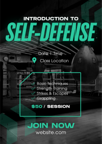 Self-defense Training Class Poster Preview