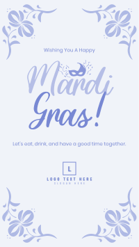 Mardi Gras Flo Corners Facebook Story Design