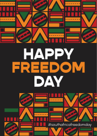 South African Freedom Celebration Poster Design