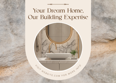 Modern Minimalist Home Renovation Postcard Image Preview