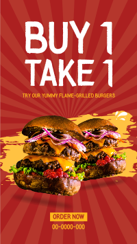 Flame Grilled Burgers Facebook Story Image Preview