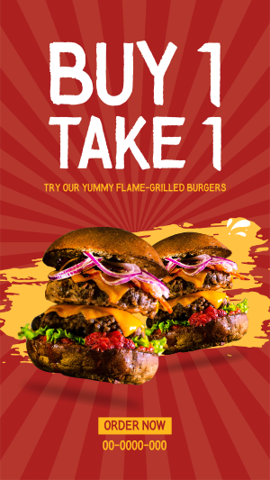 Flame Grilled Burgers Facebook story Image Preview