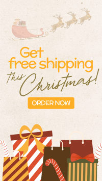 Contemporary Christmas Free Shipping YouTube Short Design