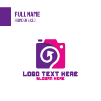 Pink & Purple Photography Business Card Design