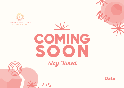 Abstract Coming Soon Postcard Image Preview