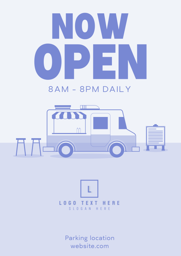 Food Truck Opening Poster Design Image Preview