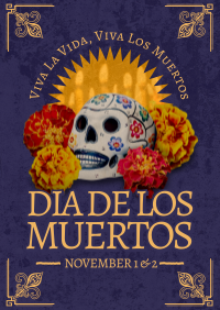 Elegant Dia De Muertos Poster Design