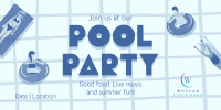 Exciting Pool Party Twitter post Image Preview