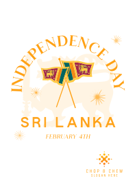Sri Lanka Independence Badge Flyer Image Preview