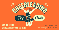 Cheerleading Tryouts Announcement Facebook Ad Design