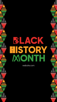 Black History Triangles Facebook Story Design